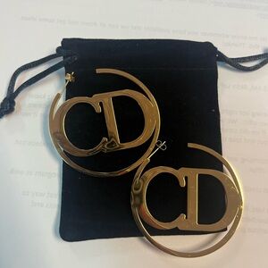 Dior Gold Hoop Earrings